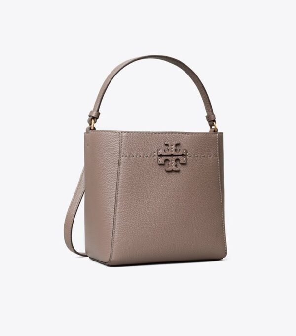 TB_74956_963 Tory Burch McGraw Small Bucket Bag Silver Maple