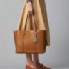 Tory Burch Perry Triple-compartment Tote Bag Light Umber