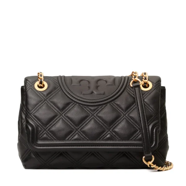 TORY BURCH FLEMING SOFT CONVERTIBLE SHOULDER BAG Black