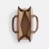 Coach Maggie Small Tote Bag In Blocked Signature Canvas Sand Tan