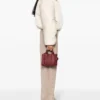 The MARC JACOBS Leather Mini Crossbody Tote Bag cherry