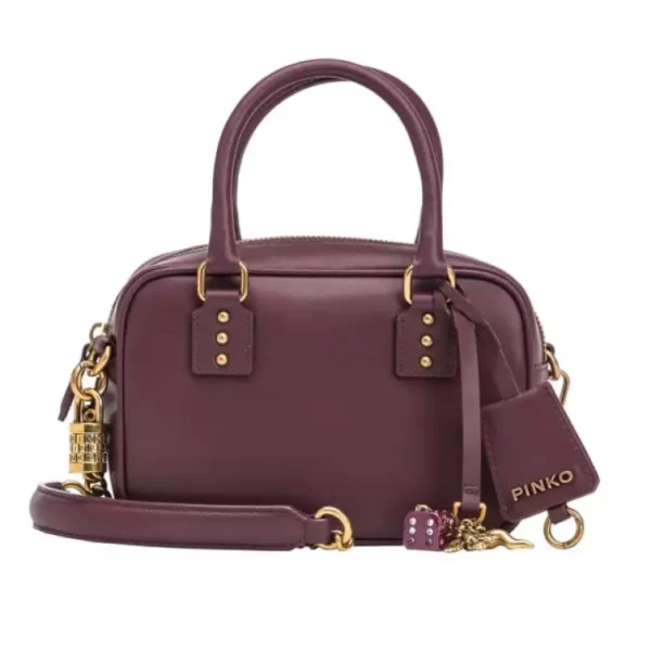 Pinko Mini Bowling Bag Marron
