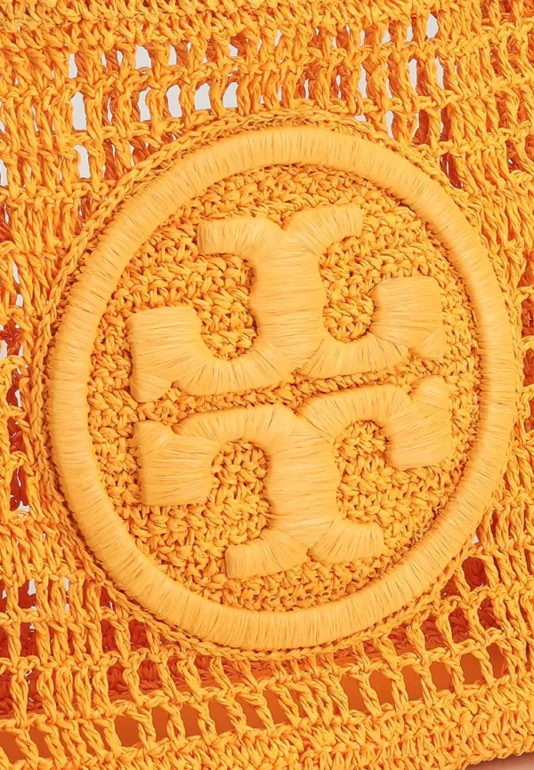 Tory Burch Ella Hand-Crocheted Small Tote Orange