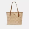 5696_imnlj_a0 Coach City Tote Bag In Signature Canvas Lt Khaki Lt Saddle