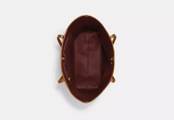 5696_imnlj_a8 Coach City Tote Bag In Signature Canvas Lt Khaki Lt Saddle