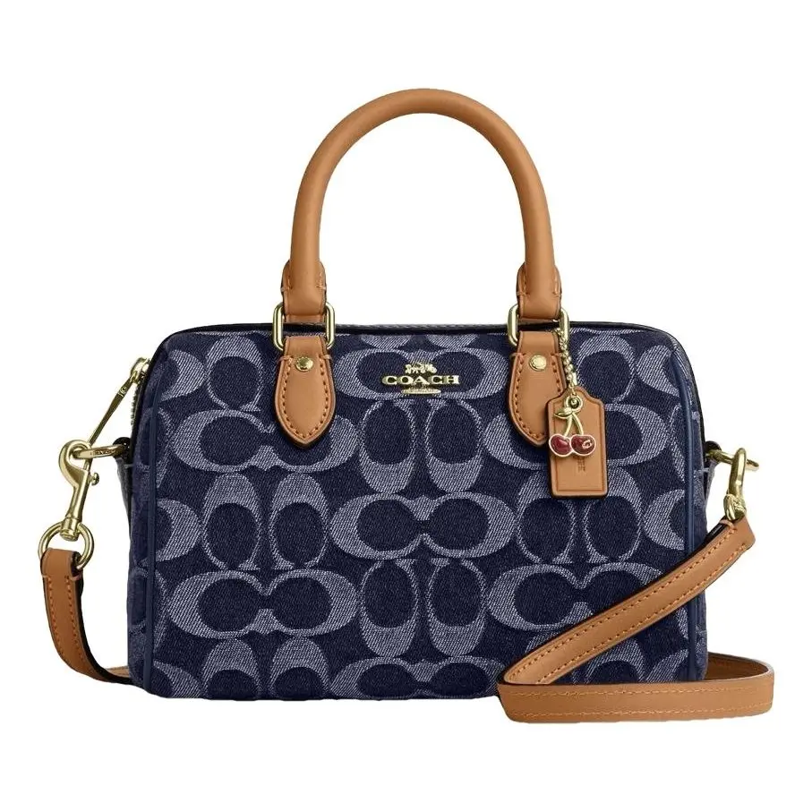 blue-denim-jeans-coach-handbag-52938878-1_2.jpg Coach Mini Rowan Crossbody In Signature Canvas chambray Brown