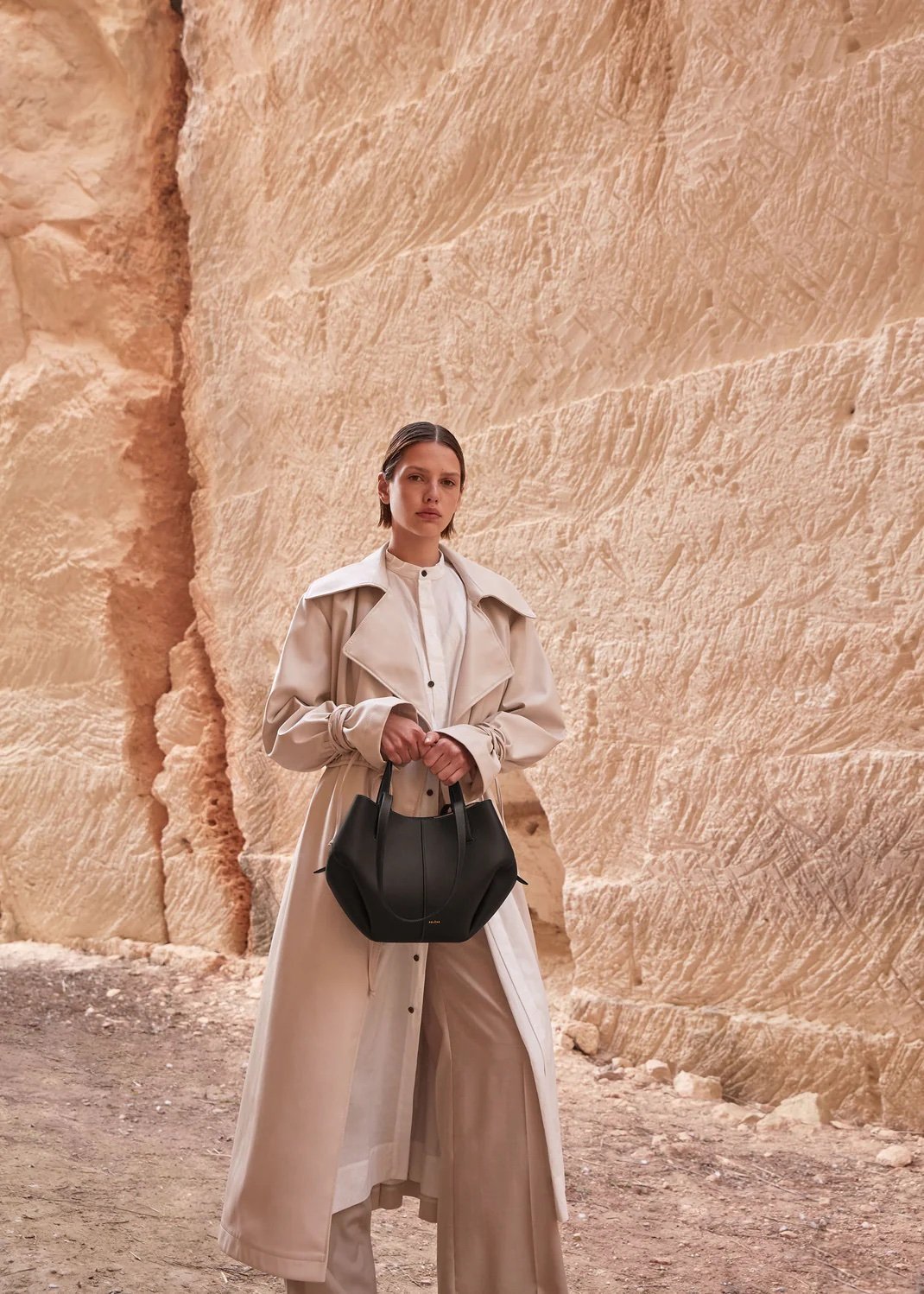 Polene Cyme Mini Edition Textured Black