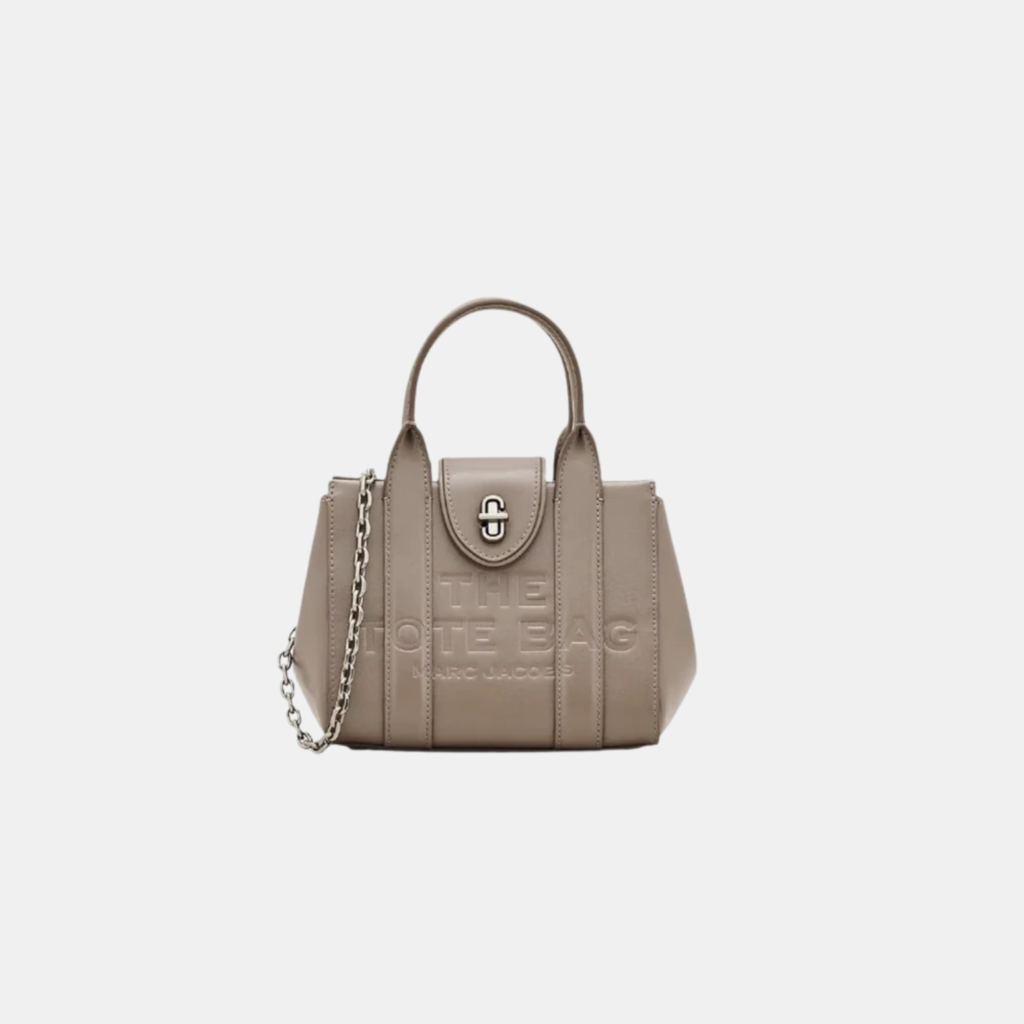 The MARC JACOBS Turnlock Crossbody Tote Bag Cement