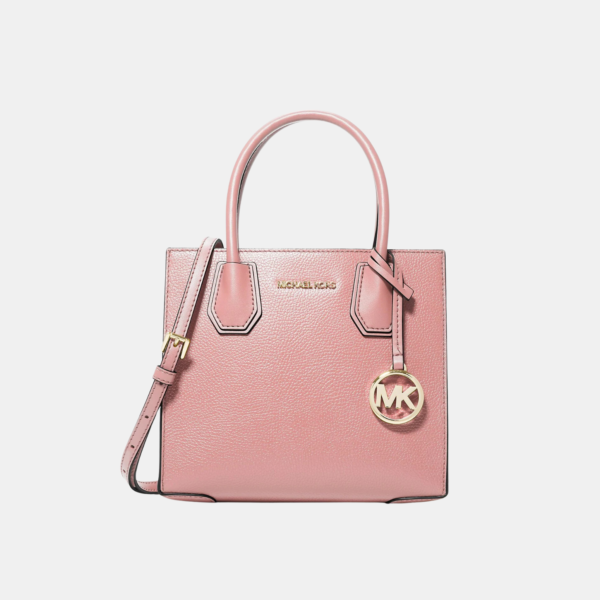 Michael Kors Mercer Medium Pebbled Leather Crossbody Bag PRIMROSE