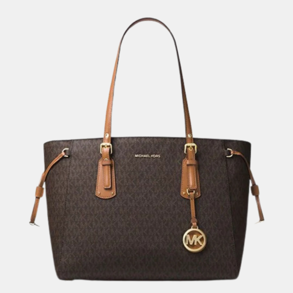 Michael Kors Voyager Medium Logo Tote Bag Brown