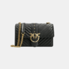 Pinko LOVE CLASSIC ICON Leather messenger bag Black