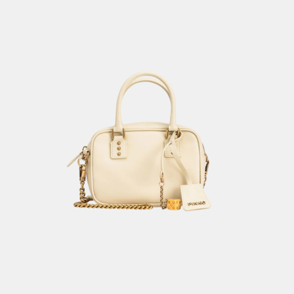 Pinko Mini Bowling Bag Ecru