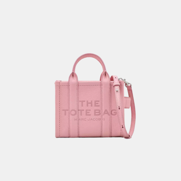 The MARC JACOBS Leather Mini Crossbody Tote Bag Ribbon Pink