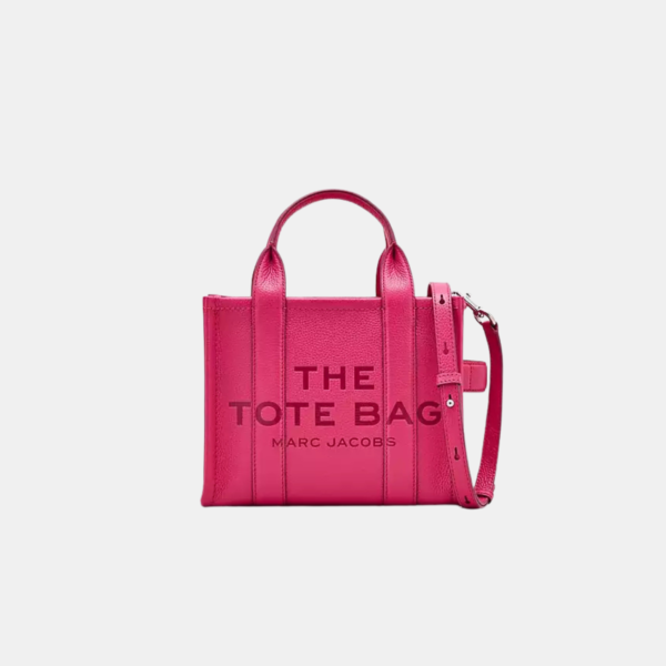 The MARC JACOBS Leather Mini Crossbody Tote Bag raspberry pink