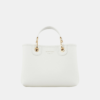 Emporio Armani Small MyEA shopper bag with deer print White Logo