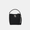 KARL LAGERFELD IKON PEBBLE BUCKET BAG Black