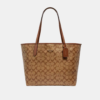 Coach City Tote Bag In Signature Canvas khaki saddle