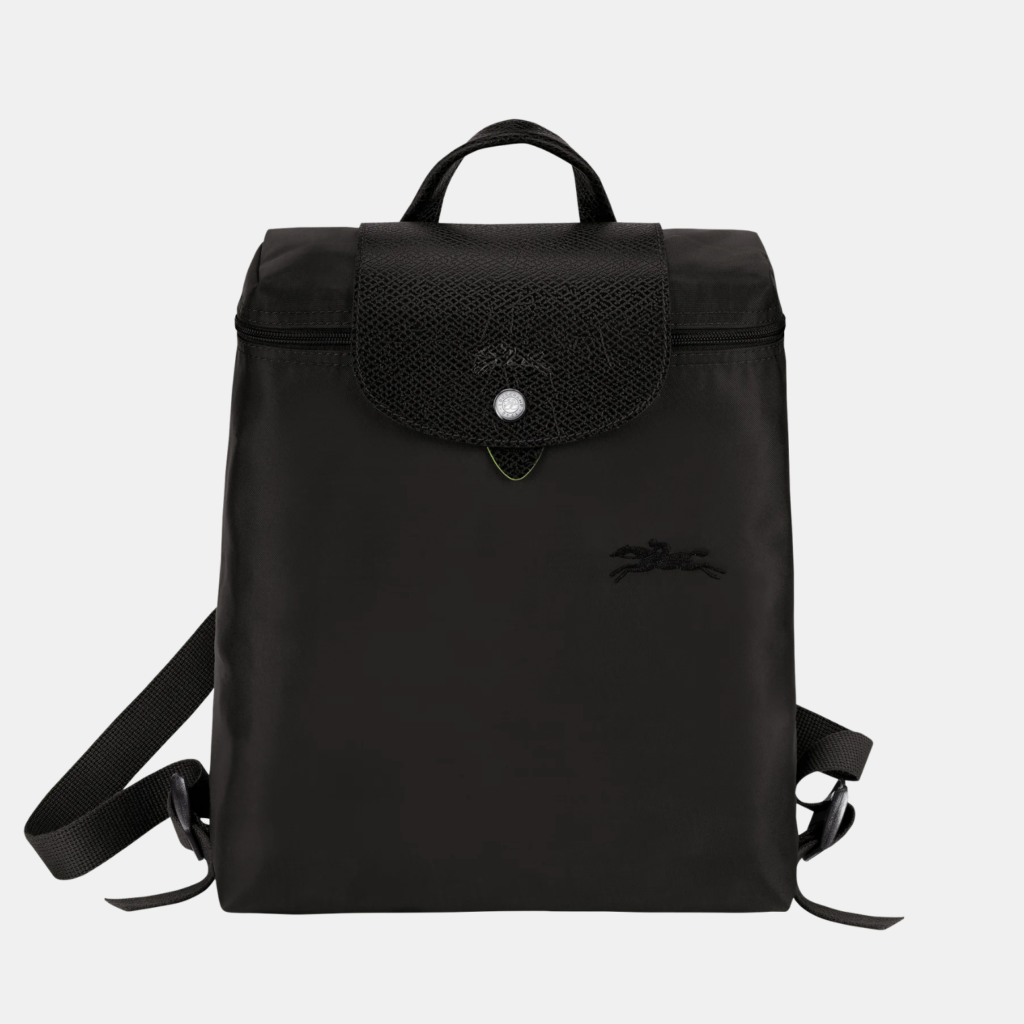 Longchamp Le Pliage Green M Backpack Black