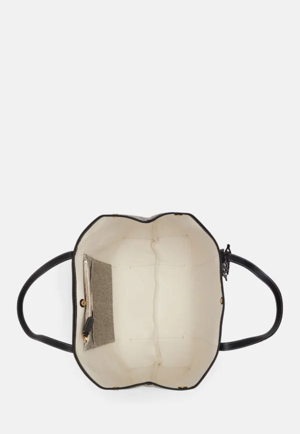 Ralph Lauren Canvas & Leather Large Emerie Tote - Natural/black
