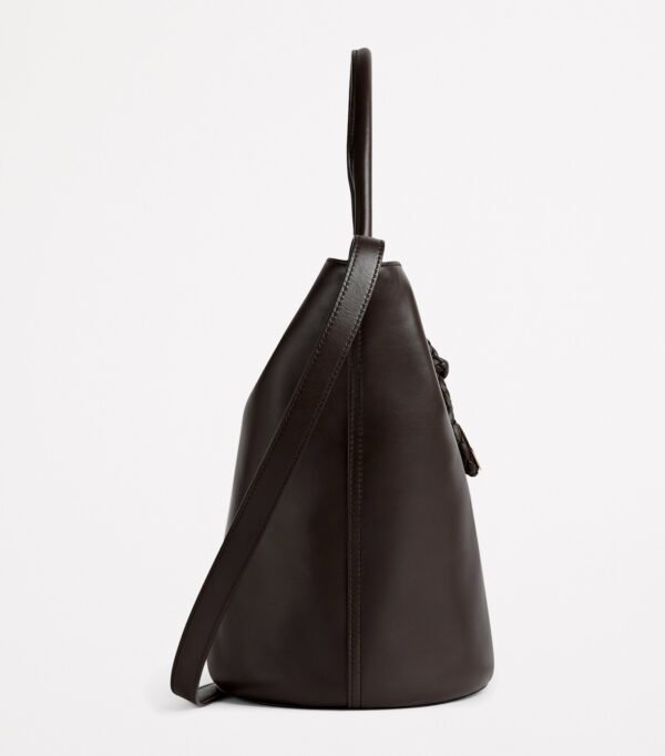 Bottega Veneta Large Leather Liberta Bucket Bag - Brown