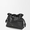 LOEWE Medium Flamenco clutch in nappa calfskin - Black