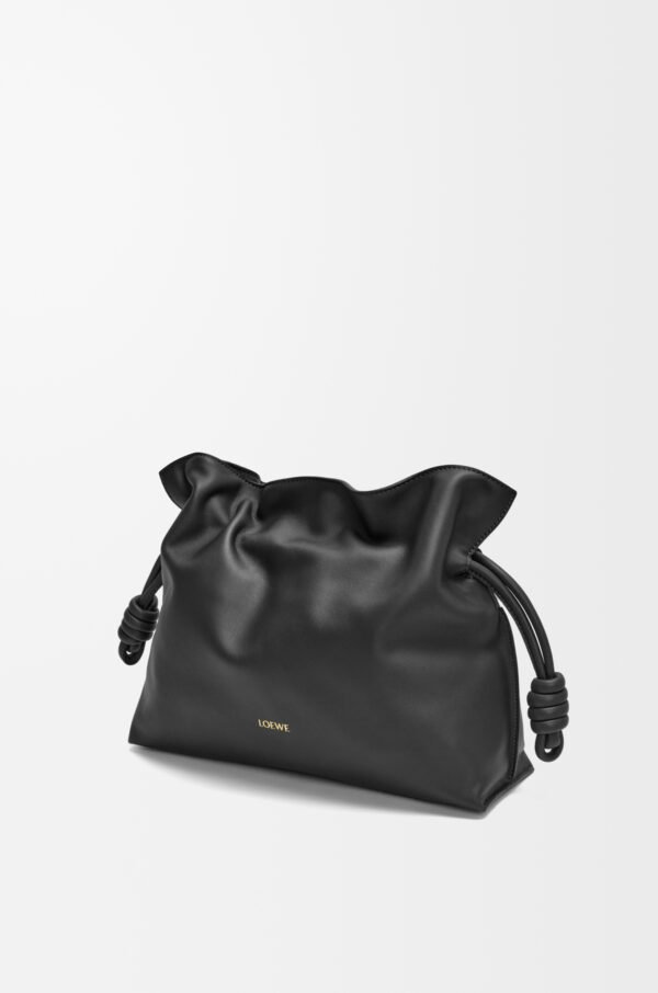 LOEWE Medium Flamenco clutch in nappa calfskin - Black