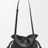 LOEWE Medium Flamenco clutch in nappa calfskin - Black