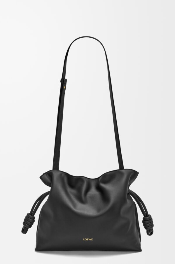 LOEWE Medium Flamenco clutch in nappa calfskin - Black