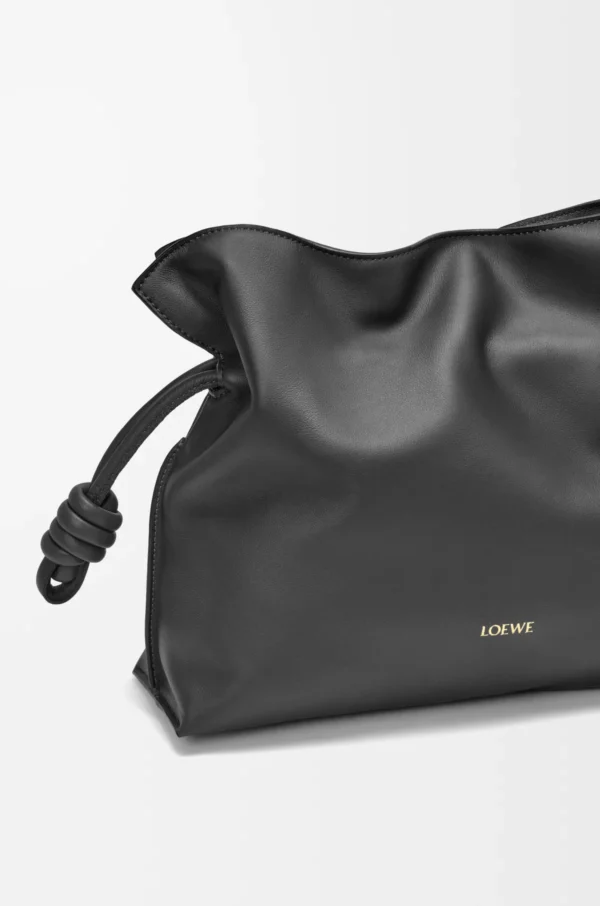 LOEWE Medium Flamenco clutch in nappa calfskin - Black