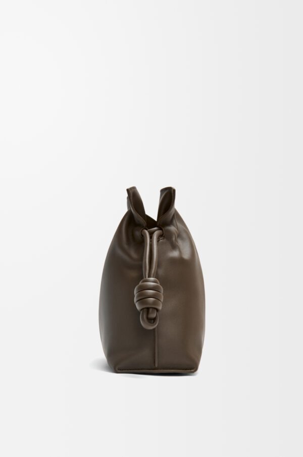 LOEWE Medium Flamenco clutch in nappa calfskin - Chocolate