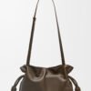 LOEWE Medium Flamenco clutch in nappa calfskin - Chocolate
