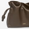 LOEWE Medium Flamenco clutch in nappa calfskin - Chocolate