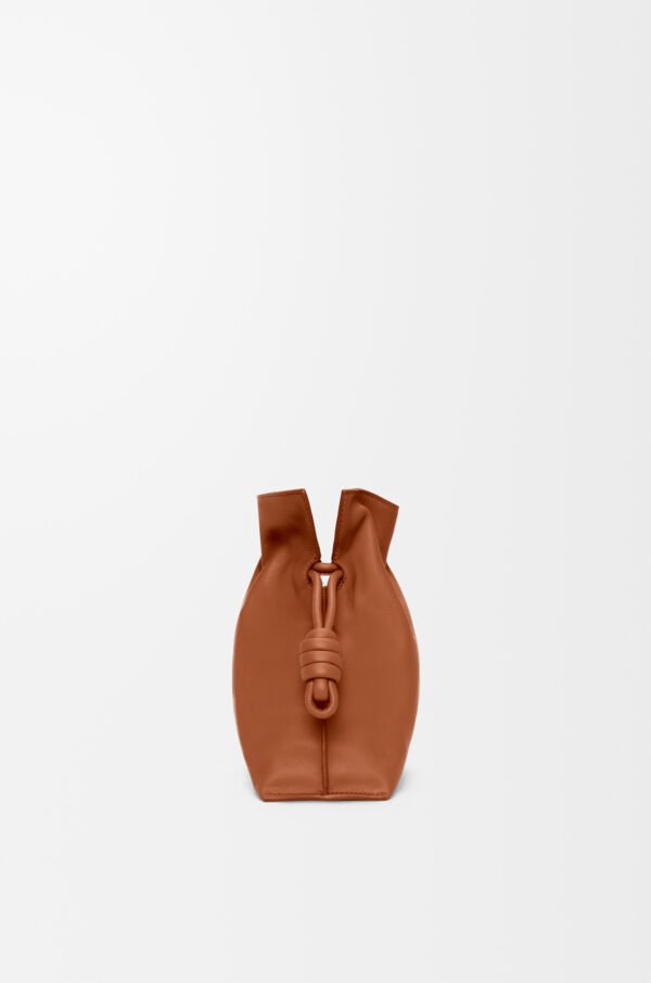 LOEWE Medium Flamenco clutch in nappa calfskin - Squirrel