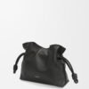 LOEWE Mini Flamenco clutch in nappa calfskin - Black