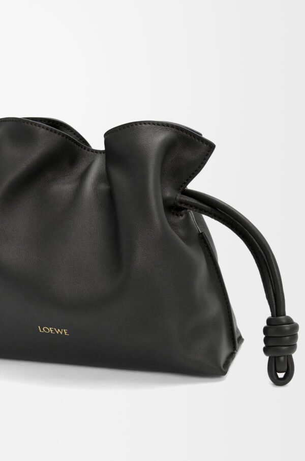 LOEWE Mini Flamenco clutch in nappa calfskin - Black