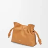 LOEWE Mini Flamenco clutch in nappa calfskin - Warm Desert