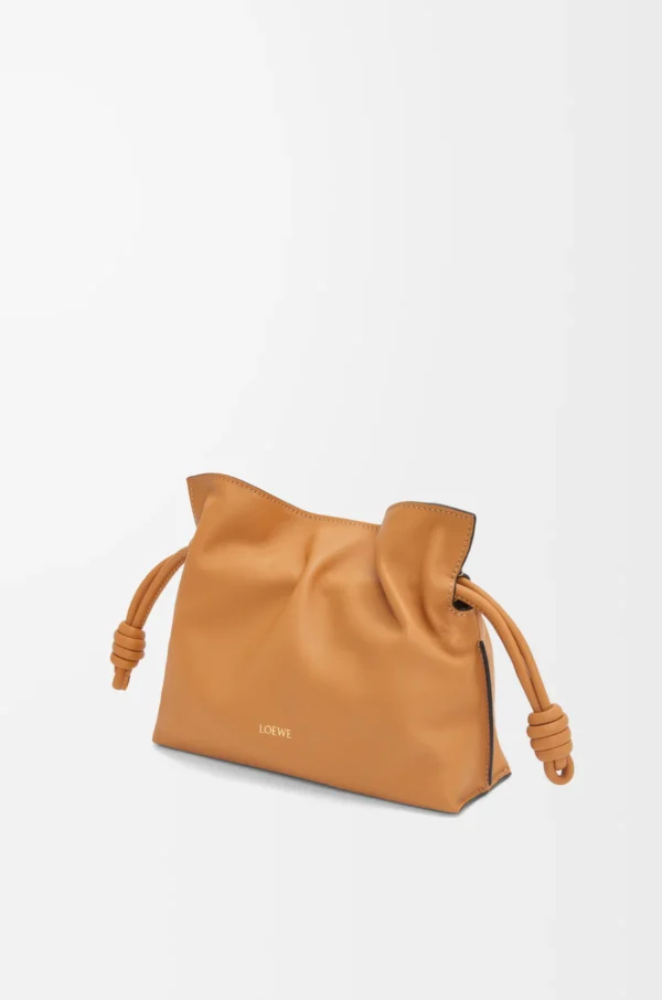 LOEWE Mini Flamenco clutch in nappa calfskin - Warm Desert