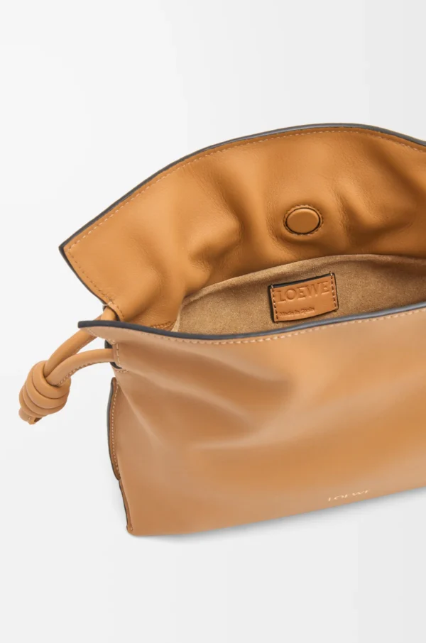 LOEWE Mini Flamenco clutch in nappa calfskin - Warm Desert