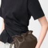 LOEWE Mini Flamenco clutch in nappa calfskin - Chocolate