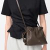 LOEWE Mini Flamenco clutch in nappa calfskin - Chocolate