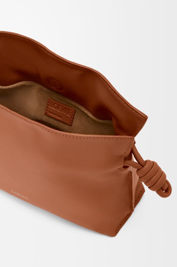 LOEWE Mini Flamenco clutch in nappa calfskin - Squirrel