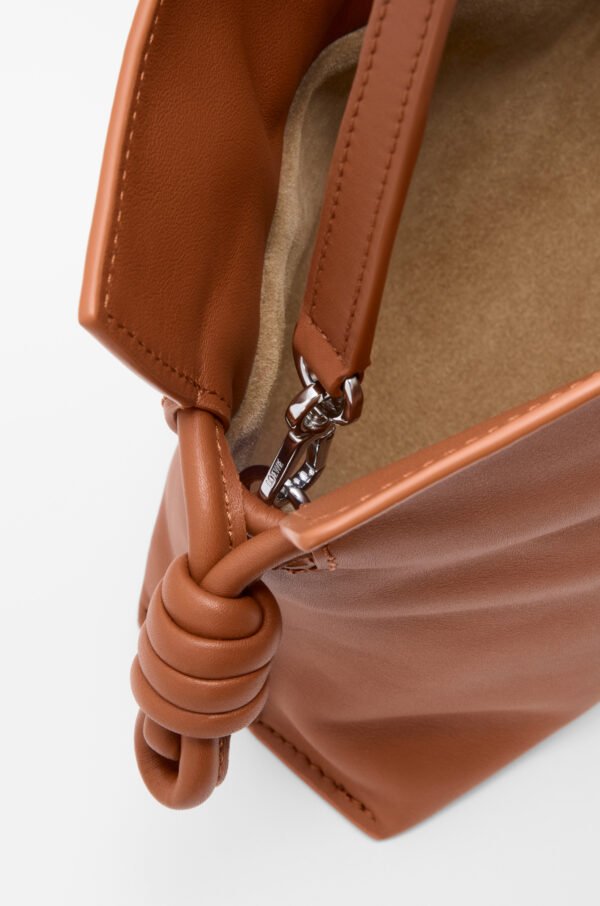 LOEWE Mini Flamenco clutch in nappa calfskin - Squirrel