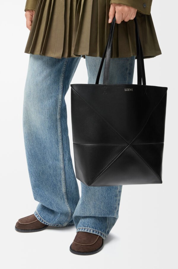LOEWE Puzzle Fold Tote Medium bag - Black