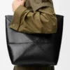 LOEWE Puzzle Fold Tote Medium bag - Black