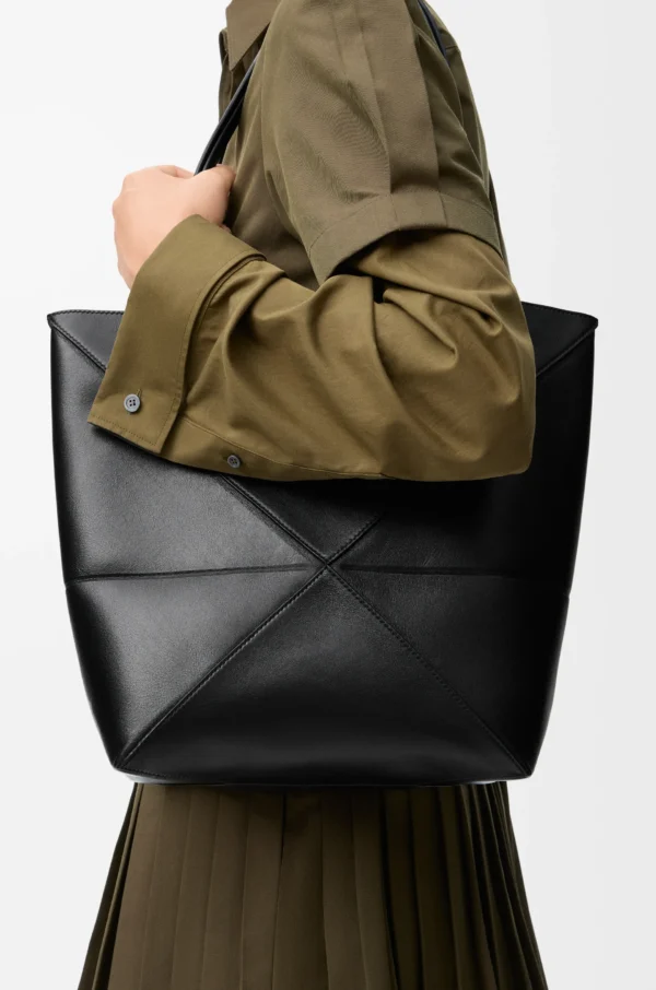 LOEWE Puzzle Fold Tote Medium bag - Black