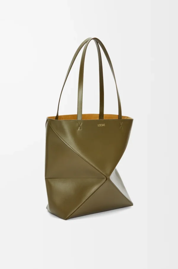 LOEWE Puzzle Fold Tote Medium bag - Dark Khaki