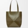 LOEWE Puzzle Fold Tote Medium bag - Dark Khaki