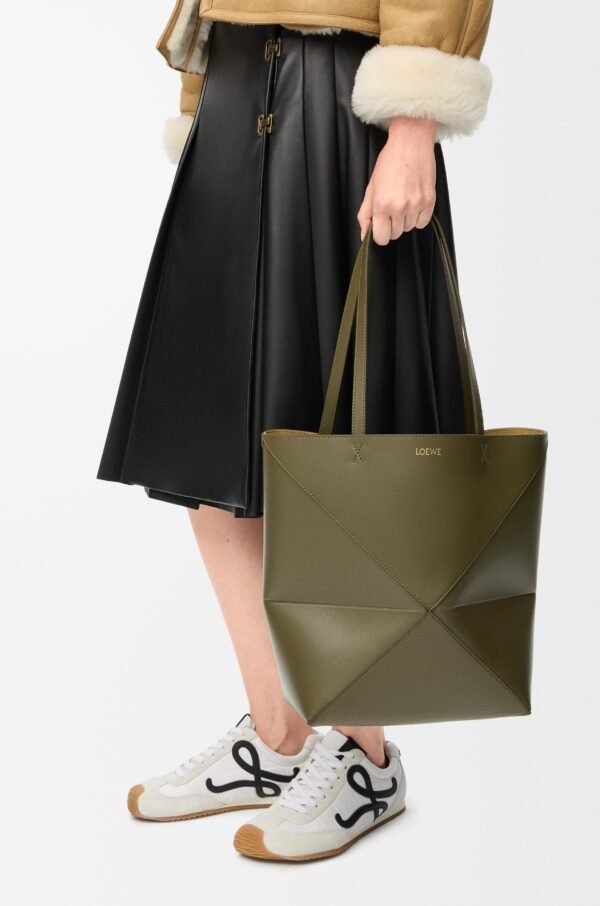 LOEWE Puzzle Fold Tote Medium bag - Dark Khaki