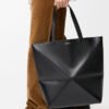 LOEWE Puzzle Fold Tote Large bag - Black