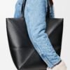 LOEWE Puzzle Fold Tote Large bag - Black